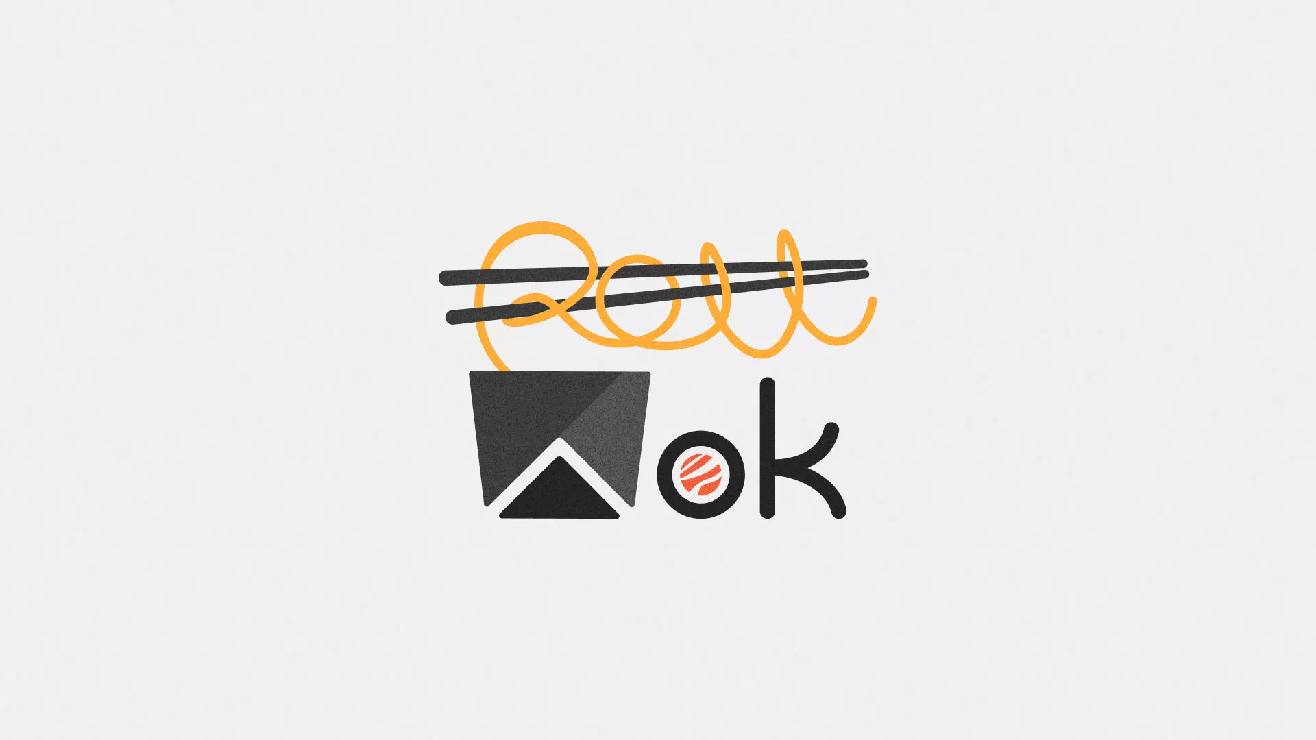 Разработка логотипа суши-бара «Roll Wok Club» в Приозерске